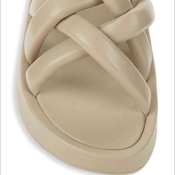 ASH crisscross leather platform slides. Worn only once. Sold out everywhere! - Picture 3 of 8